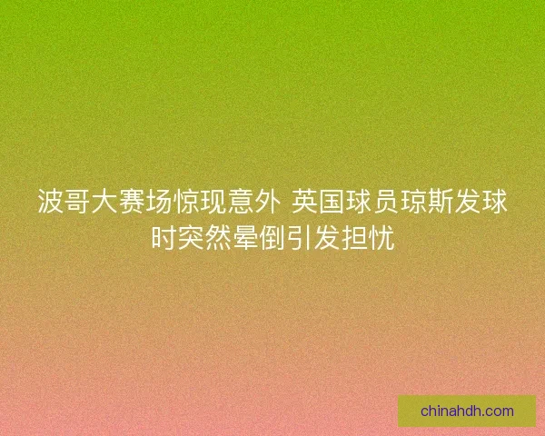 波哥大赛场惊现意外 英国球员琼斯发球时突然晕倒引发担忧
